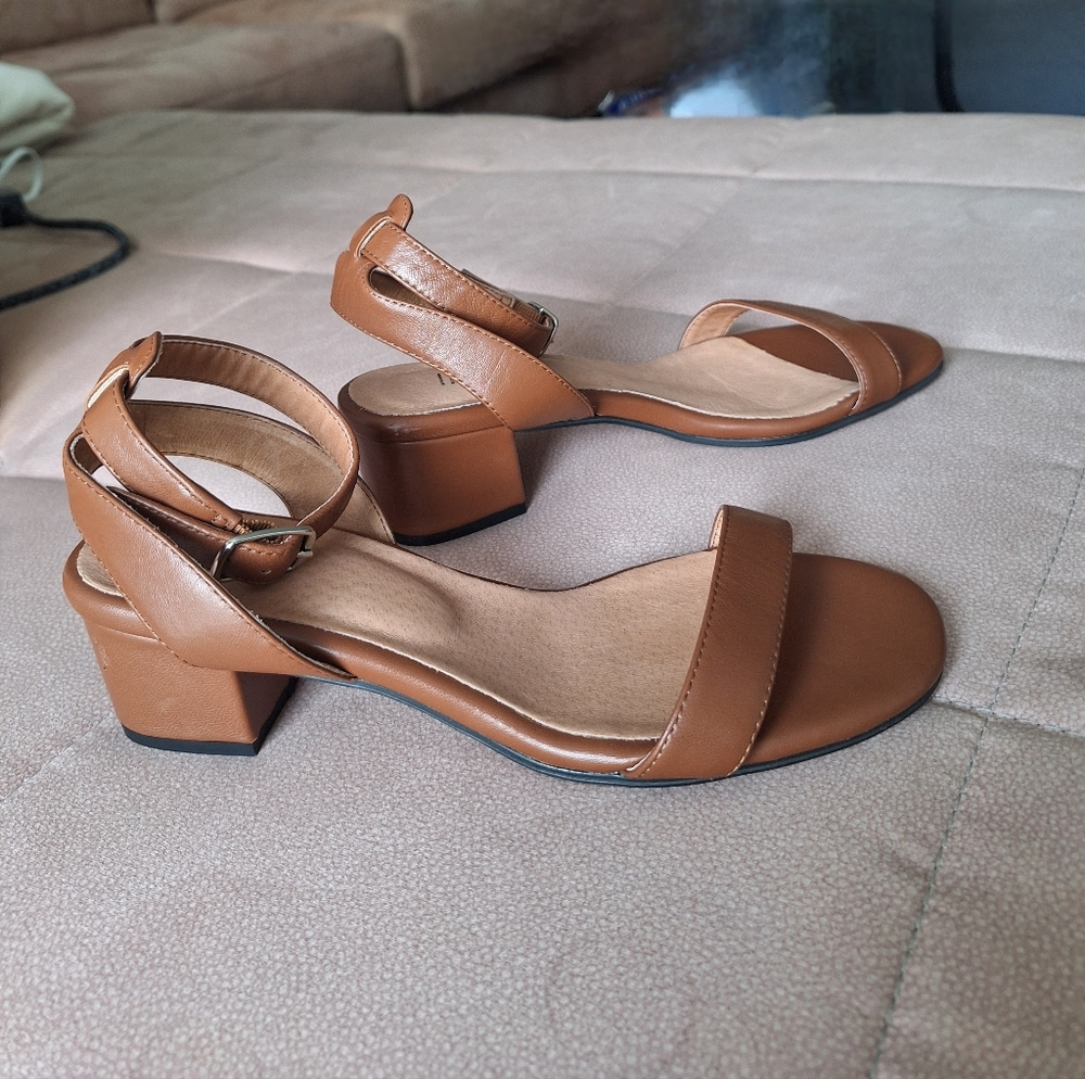 J. Jill Tan Block Heel Sandals